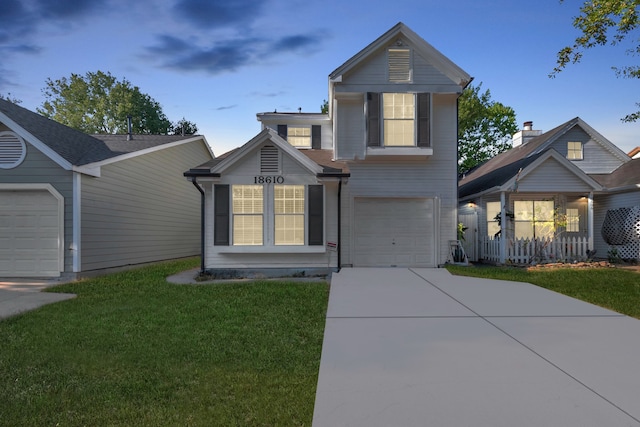 view of front property with a front yard