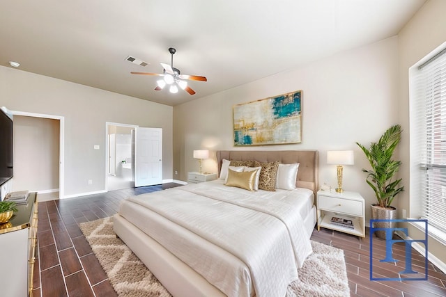 bedroom with ceiling fan