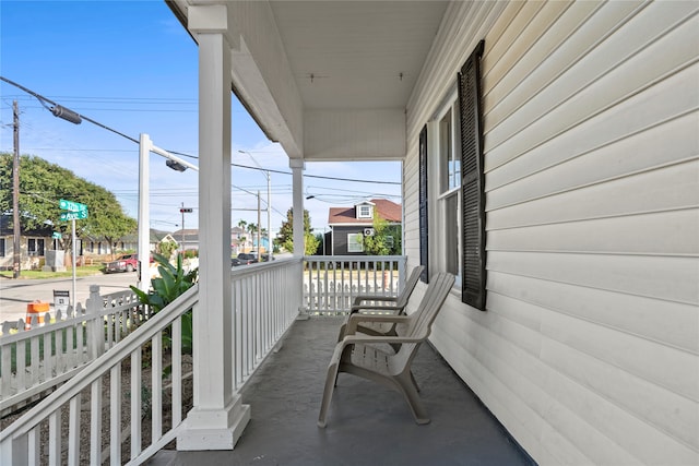 balcony with covered porch