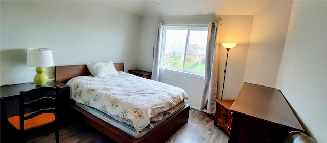 bedroom featuring light wood-type flooring