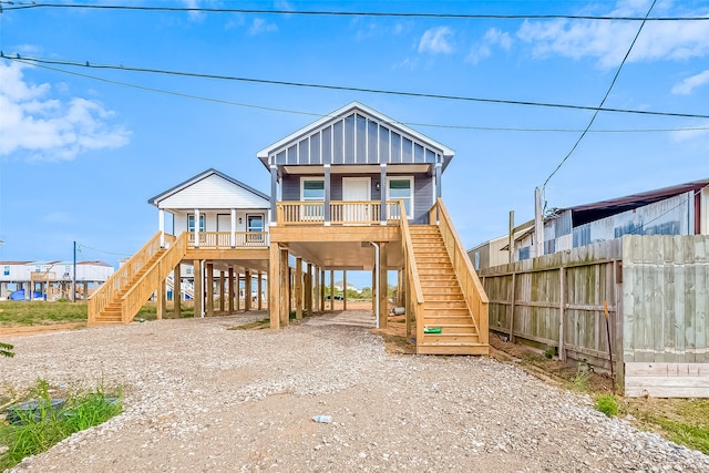 view of front of property with a porch