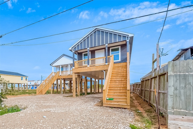 view of front of home with a porch