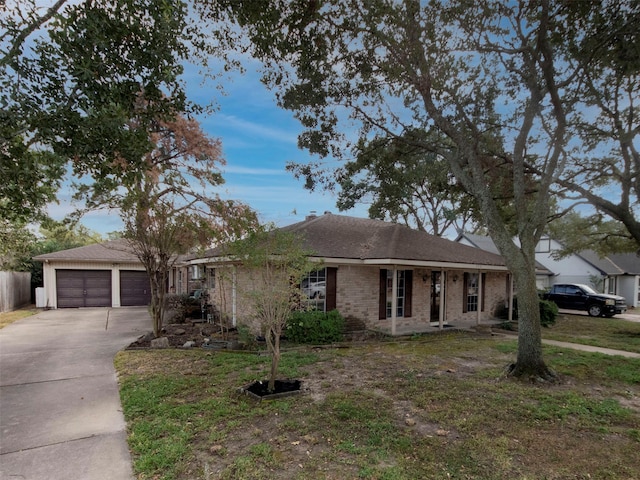 ranch-style house with a garage