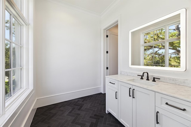 1944 Larchmont Rd, Houston, TX 77019 - bar featuring a sink and ornamental molding