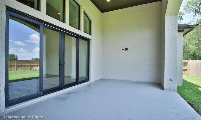 view of patio with french doors