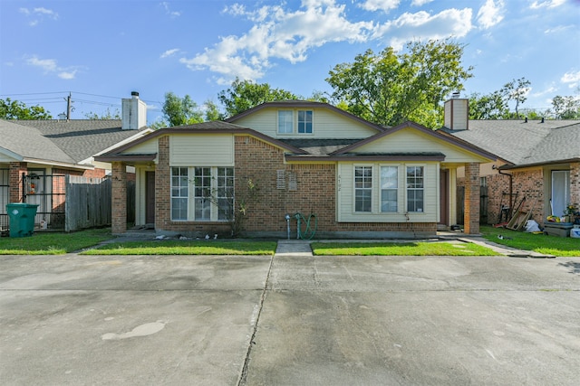 view of single story home