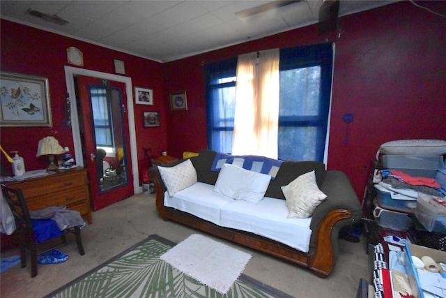 view of carpeted living room