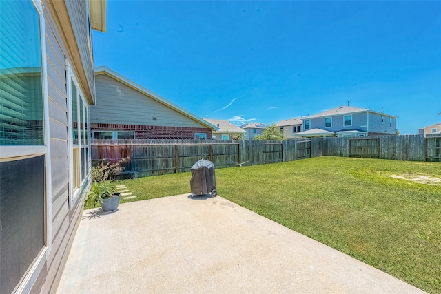 view of yard featuring a patio