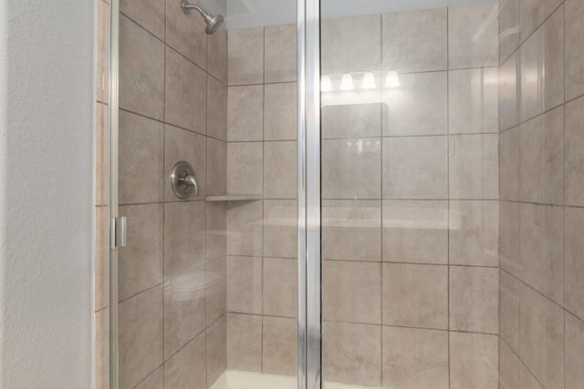 bathroom featuring walk in shower