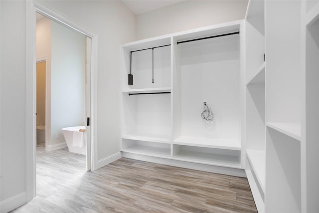 mudroom featuring light hardwood / wood-style floors