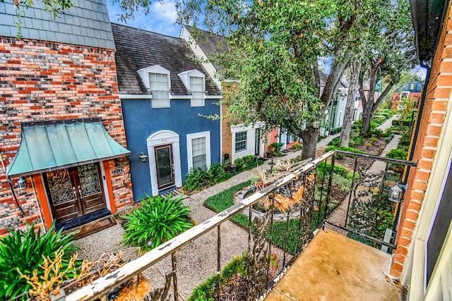 exterior space featuring french doors