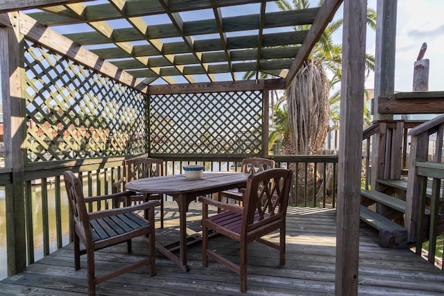 view of wooden terrace