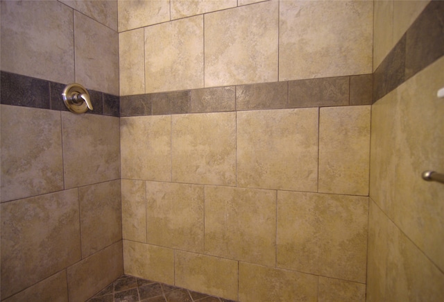 room details with tiled shower