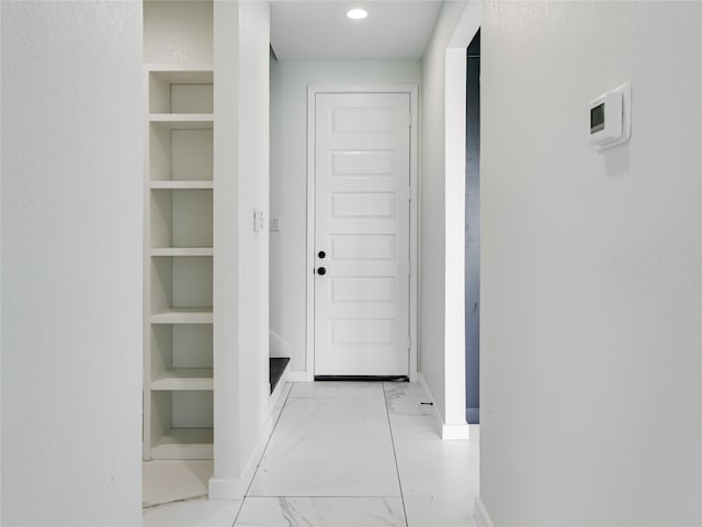 hallway with built in features