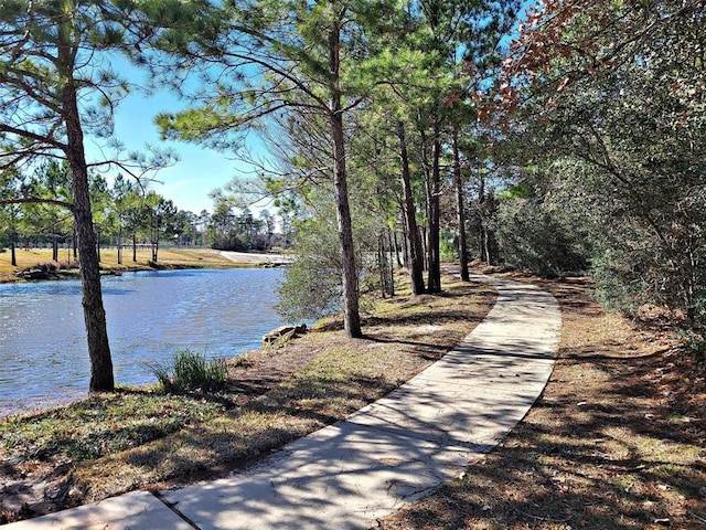 view of home's community featuring a water view