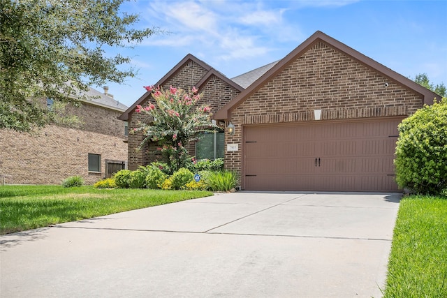 front of property with a garage