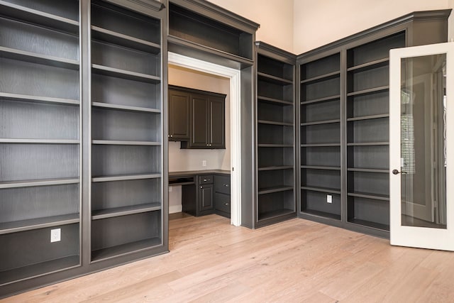 interior space with light hardwood / wood-style floors