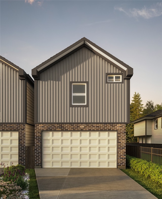 view of front of home featuring a garage