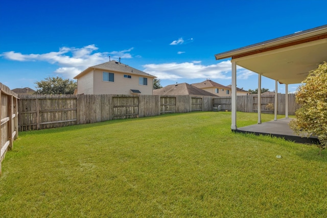 view of yard with a patio area