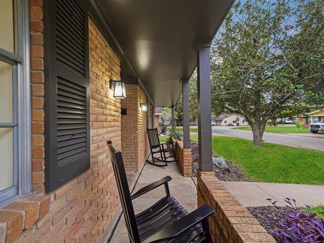 view of patio / terrace with a porch