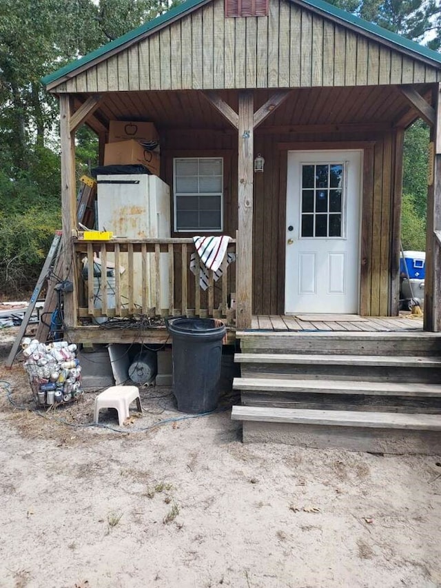 exterior space featuring covered porch