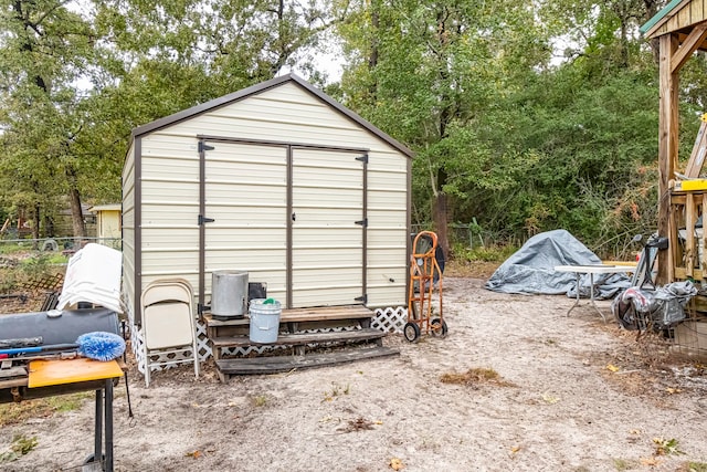 view of outbuilding