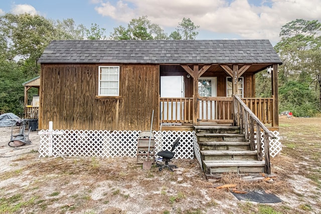 exterior space featuring a porch