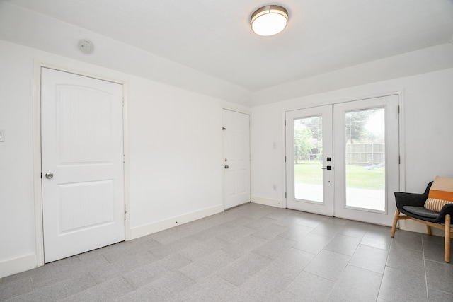 interior space featuring french doors