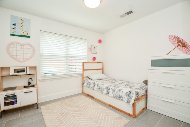 view of tiled bedroom