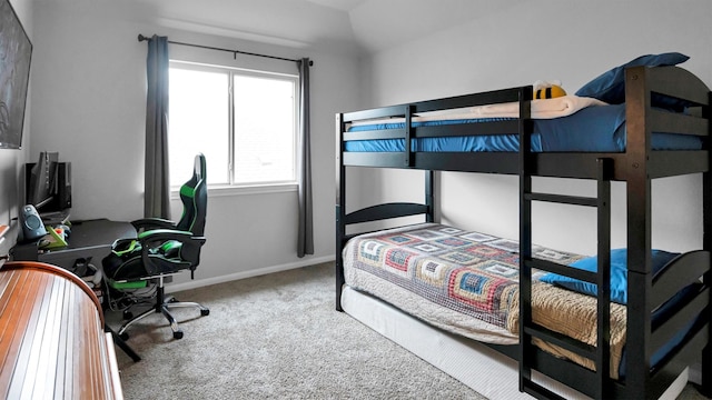 bedroom featuring carpet