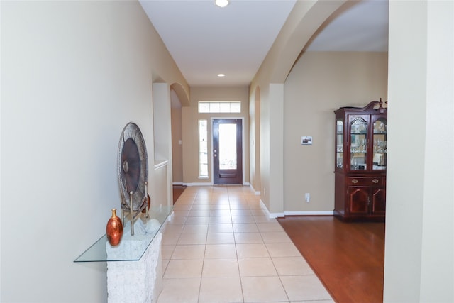 view of tiled entryway