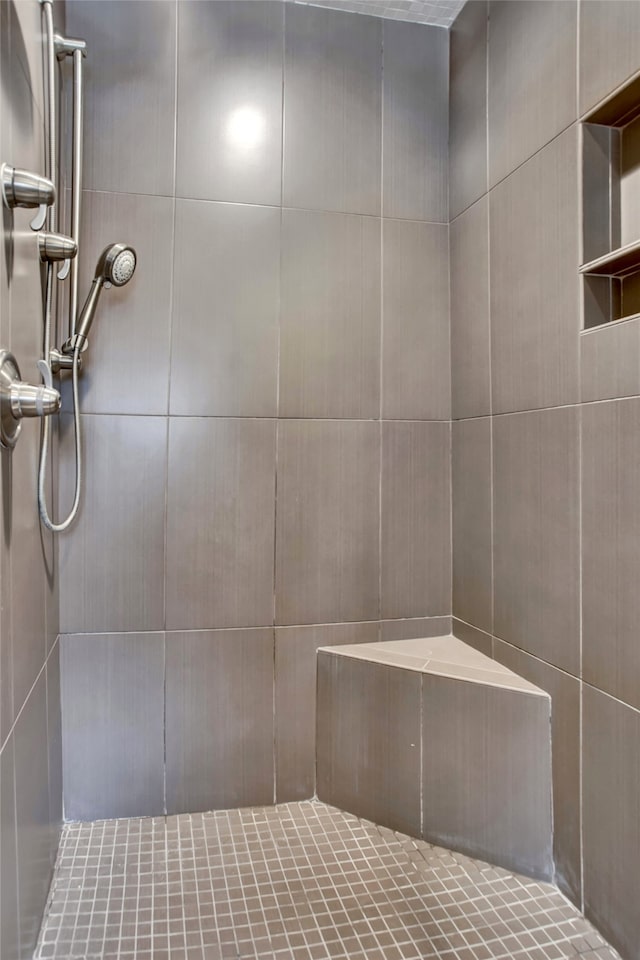 bathroom featuring walk in shower