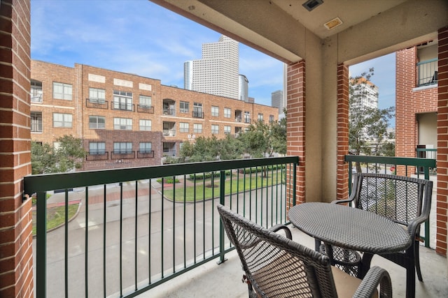 view of balcony