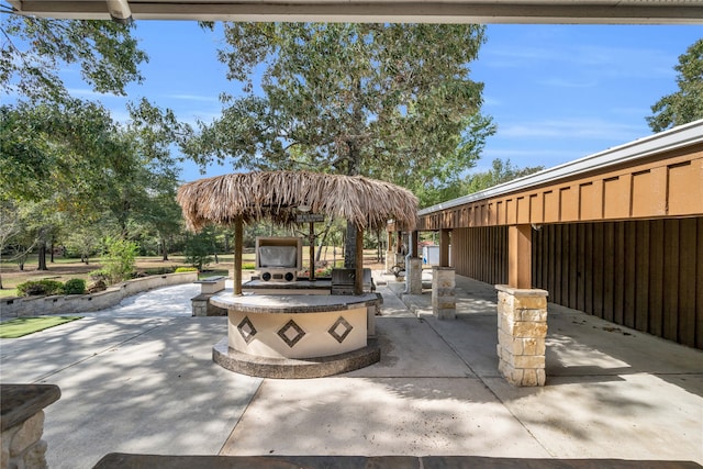 view of patio / terrace with a gazebo