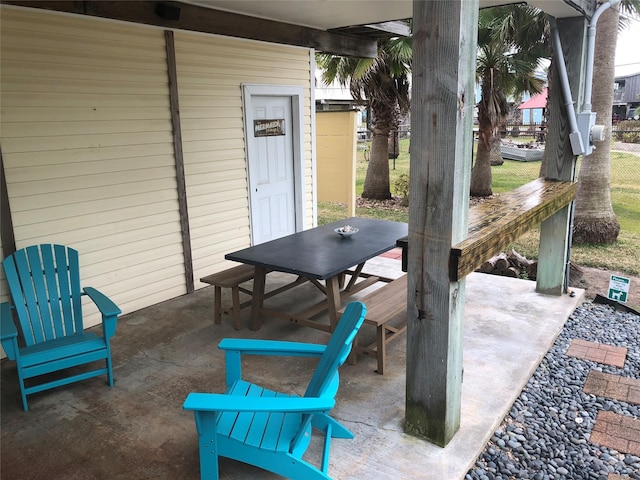 4034 Panola Dr, Galveston, TX 77554 - view of patio / terrace featuring outdoor dining area