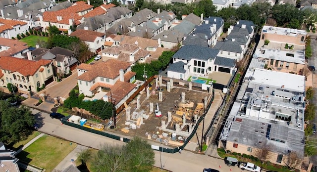 aerial view with a residential view