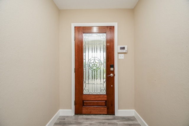 entryway featuring light hardwood / wood-style floors