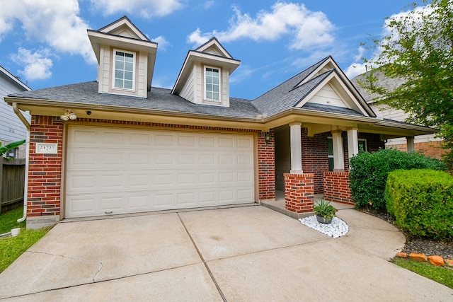 view of front of home featuring a garage