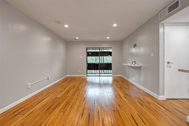 interior space with light hardwood / wood-style floors