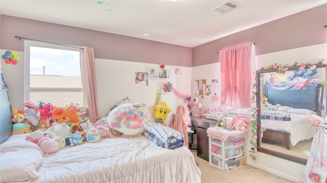 view of carpeted bedroom