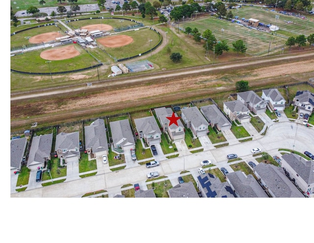 birds eye view of property