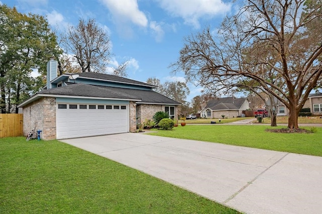 view of home's exterior featuring a yard and a garage