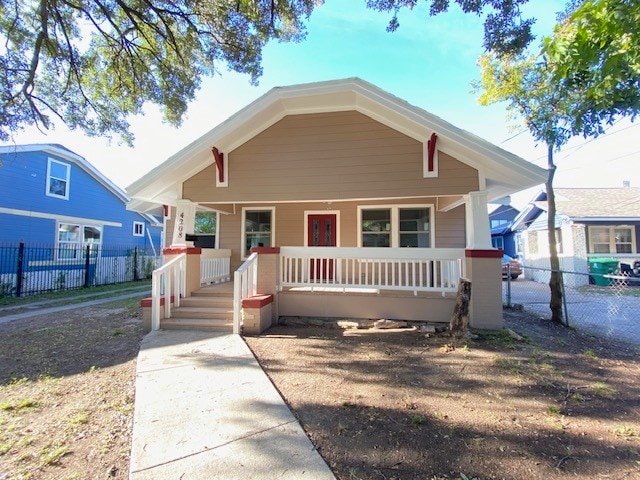 bungalow-style home featuring a porch