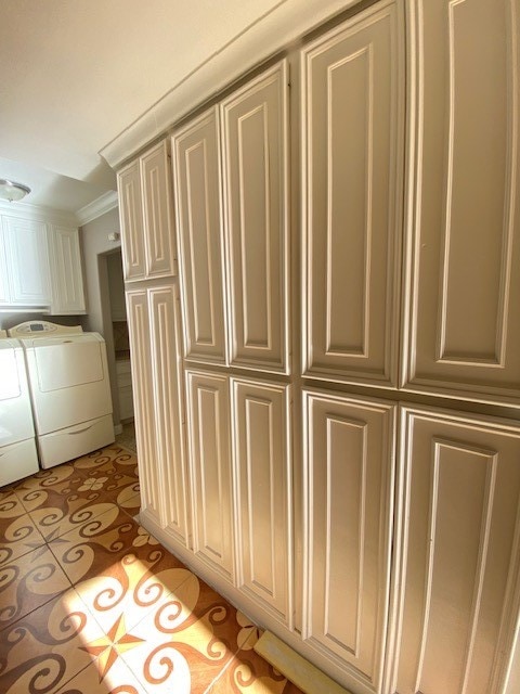 closet with separate washer and dryer