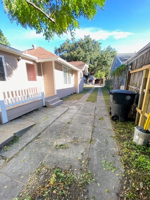 view of home's exterior with a patio area