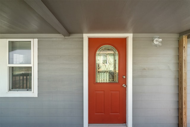 view of doorway to property