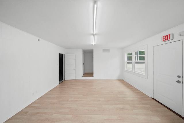 empty room featuring light hardwood / wood-style flooring