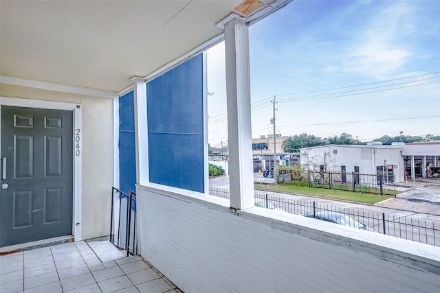 doorway to property featuring a balcony