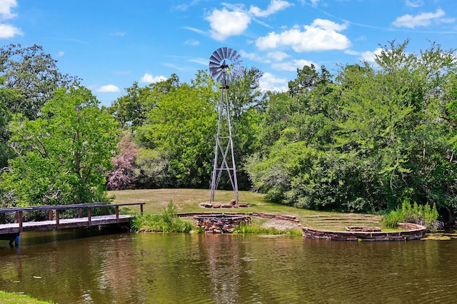 view of water feature