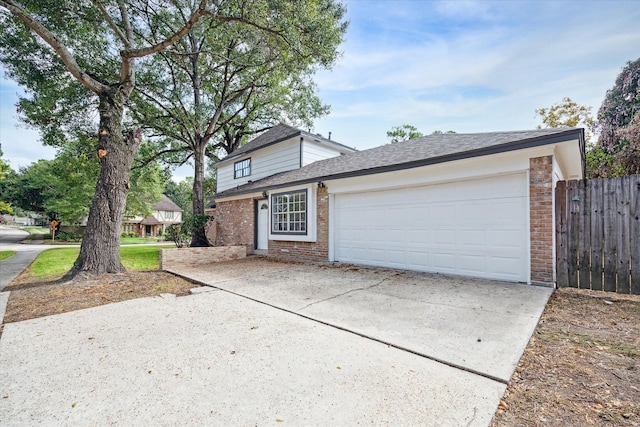 front of property featuring a garage